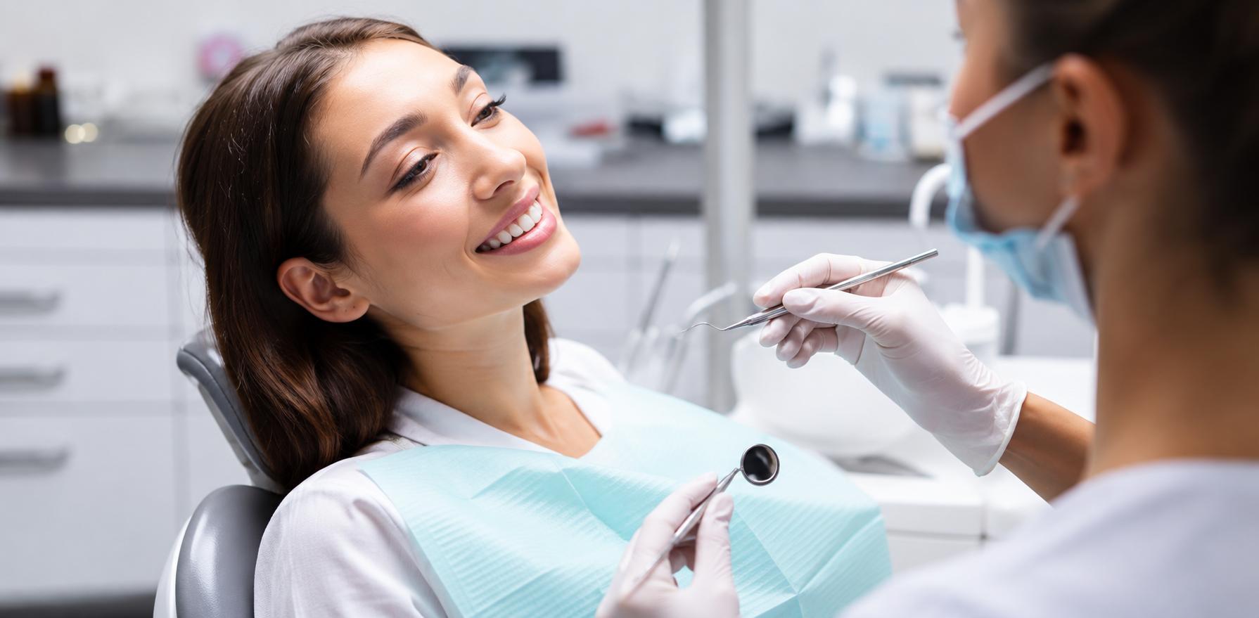 Patient relaxing during a dental checkup in a modern, comfortable dental clinic at Ilaj Dental Care